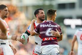 Jack Bird has found an elusive regular home at right centre for the Dragons this season. Picture by Anna Warr